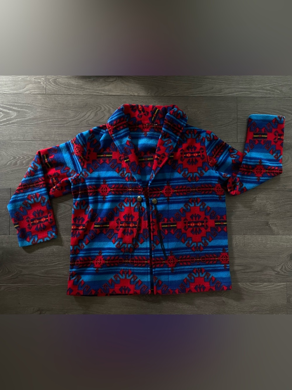 Fleece geometric patterned Jacket Sweater Cardigan Shawl